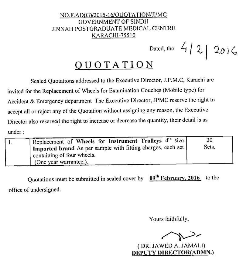 Jinnah Postgraduate Medical Centre JPMC Karachi 75510